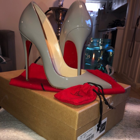 Christian Louboutin | Shoes | Christian Louboutin So Kate 2 Patent Gris |  Poshmark